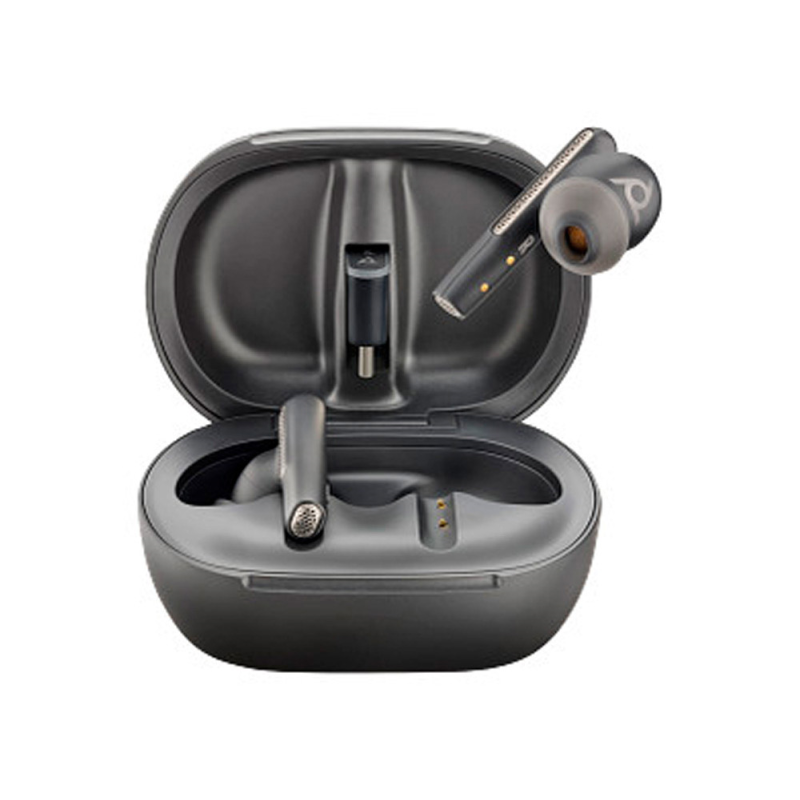 Auriculares poly inalambricos poly voyager free 60+ uc + adaptador bt700 usb-c + estuche de carga con pantalla tactil