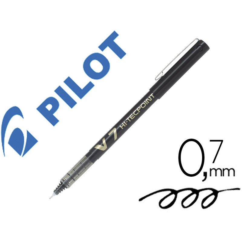 Rotulador pilot punta aguja v-7 negro 0.7 mm