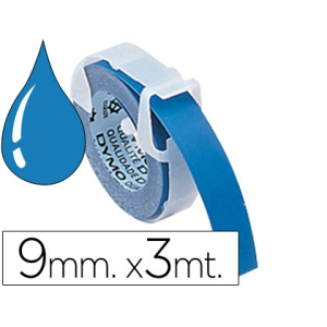Cinta dymo 3d 9 mm x 3 mt azul tradicional