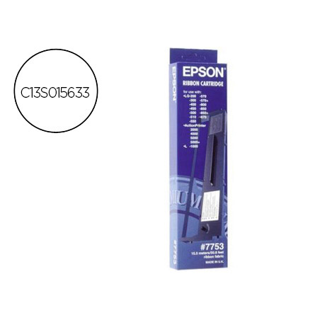 Cinta impresora epson lq-200 300 300c 300+ii 500 550570 570+ 580 800 850 870 1500 negra (7753)
