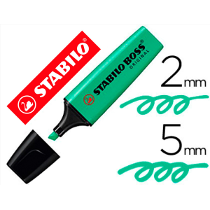 Rotulador stabilo boss fluorescente 70 turquesa