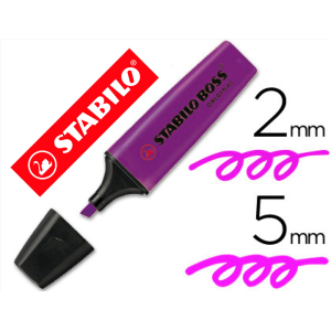 Rotulador stabilo boss fluorescente 70 lavanda