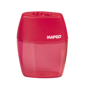 Sacapuntas maped plastico 2 usos con deposito expositor de 20 unidades
