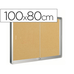 Vitrina de anuncios q-connect marco de aluminio 800 x 1000mm