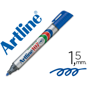 Rotulador artline marcador permanente 107 azul punta redonda