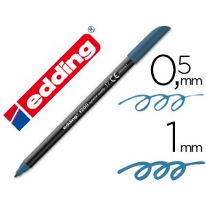 Rotulador edding punta fibra 1200 azul acero n.17 punta redonda 0.5 mm