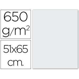 Cartulina extra blanca 650 gr 51x65 cm unidad