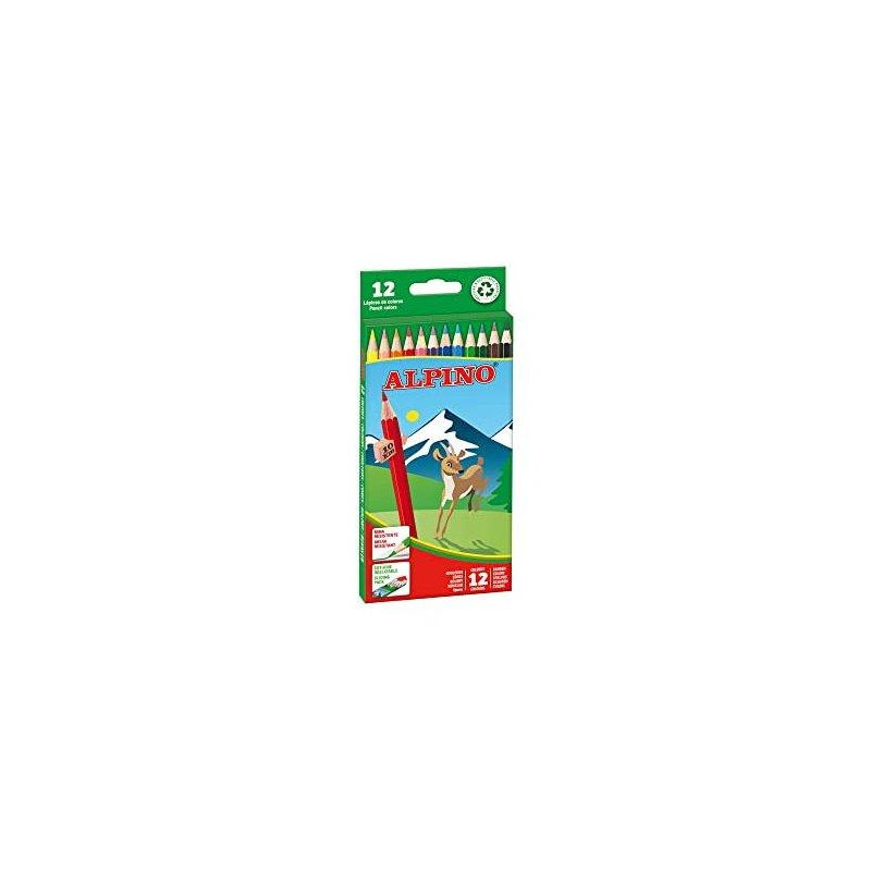 Lapices de colores alpino 654 caja de 12 colores largos