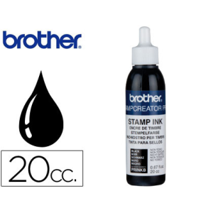 Tinta brother para sellos automaticos color negro bote de 20 cc