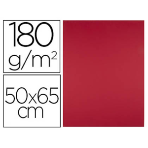 Cartulina liderpapel 50x65 cm 180g/m2 rojo navidad