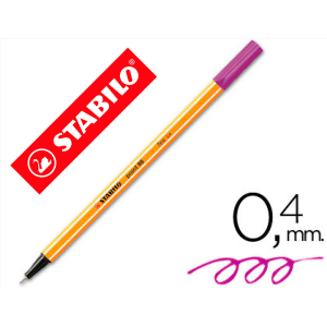 Rotulador stabilo punta de fib ra point 88 violeta punta fina 0,4mm