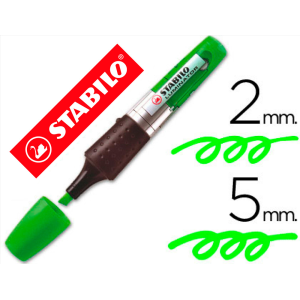 Rotulador stabilo boss luminator verde tinta liquida