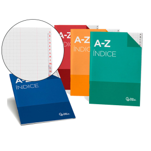 Indice liderpapel tapa cartoncillo cuarto 24 hojas 70g/m2 colores surtidos