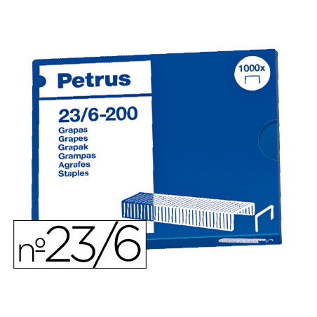 Grapas petrus nº 23/6 caja de 1000 unidades
