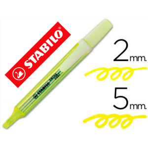 Rotulador stabilo marcador fluorescente swing cool amarillo