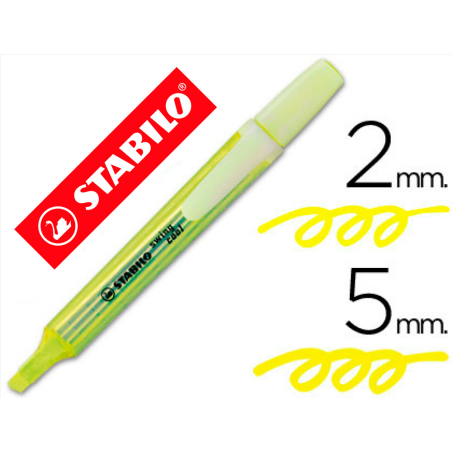 Rotulador stabilo marcador fluorescente swing cool amarillo