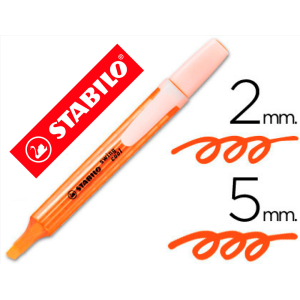 Rotulador stabilo marcador fluorescente swing cool naranja