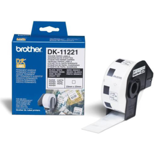 Etiqueta brother dk11221 23x23 mm 1000 etq para impresoras ql