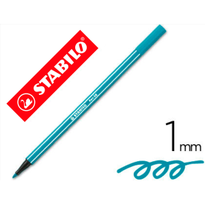 Rotulador stabilo acuarelable pen 68 turquesa punta gruesa 1mm