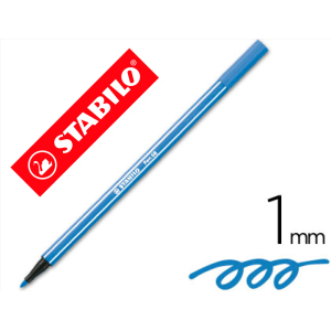 Rotulador stabilo acuarelable pen 68 azul oscuro punta gruesa 1mm