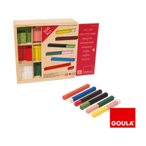Juego goula didactico regletas 10 x 10 caja individual