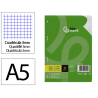 Recambio liderpapel a5 100 hojas 75gr cuadro 3mm con margen 6 taladros