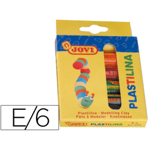 Plastilina jovi estuche de 6 barras colores surtidos