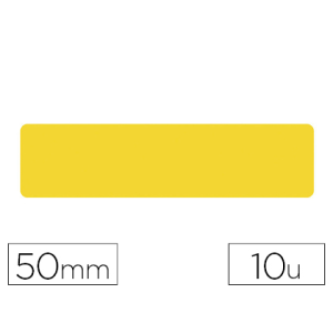 Simbolo adhesivo djois pvc tira longitudinal delimitacion suelo 50 mm amarillo pack de 10 unidades