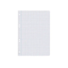 Recambio liderpapel a5 100 hojas 75gr cuadro 3mm con margen 6 taladros
