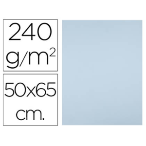 Cartulina liderpapel 50x65 cm 240g/m2 azul paquete de 25 hojas