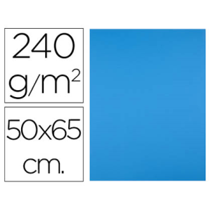 Cartulina liderpapel 50x65 cm 240g/m2 azul turquesa paquete de 25 hojas
