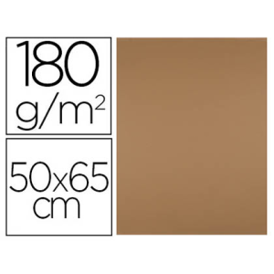 Cartulina liderpapel 50x65 cm 180 gr marron escolar unidad