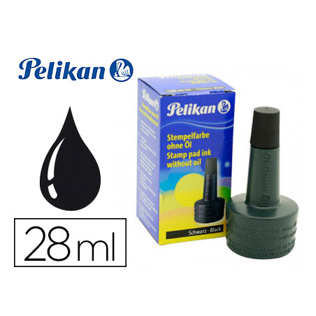 Tinta tampon pelikan negro bote 28 ml