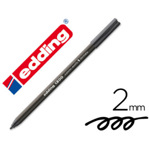Rotulador edding punta fibra 1300 negro punta redonda 2 mm