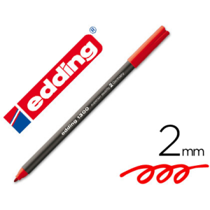 Rotulador edding punta fibra 1300 rojo punta redonda 2 mm