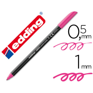 Rotulador edding punta fibra 1200 rosa n.9 punta redonda 0.5 mm