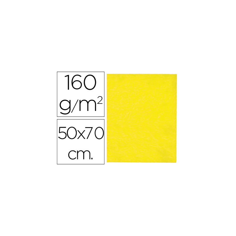 Fieltro liderpapel 50x70 cm amarillo 160 g/m2