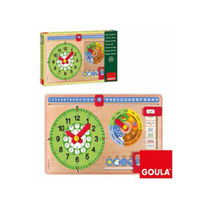 Juego goula didactico reloj calendario castellano