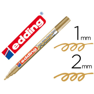 Rotulador edding punta fibra 751 oro punta redonda 1-2 mm
