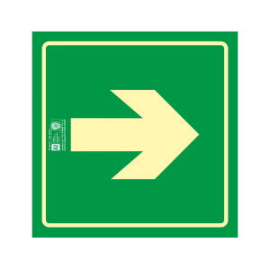 Pictograma syssa señal de via de evacuacion en pvc fotoluminiscente 210x210 mm