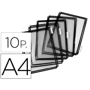 Funda para portacatalogo djois din a4 color negro pack de 10 unidades