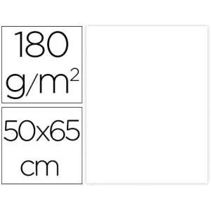 Cartulina liderpapel 50x65 cm 180g/m2 blanco paquete de 25 hojas