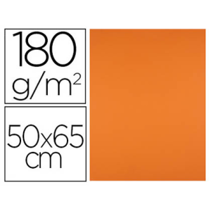 Cartulina liderpapel 50x65 cm 180g/m2 naranja paquete de 25 hojas