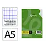 Recambio liderpapel din a5 100 hojas 75 gr cuadro 8mm con margen 6 taladros