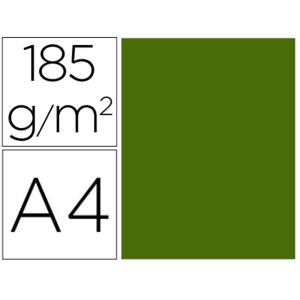 Cartulina guarro verde safari 50x65 cm 185 gr