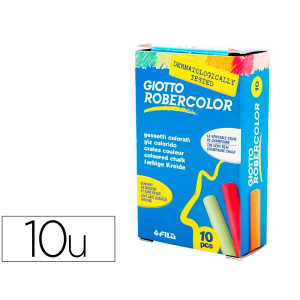 Tiza color antipolvo robercolor caja de 10 unidades