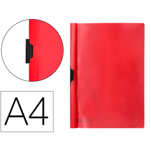 Carpeta beautone dossier pinza lateral 35360 polipropildin-a4 roja 25 h. pinza desliz-pack de 10 retractilado