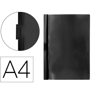 Carpeta beautone dossier pinza lateral 35365 polipropildin a4 negra 25 h. pinza desli-pack de 10 retractilado