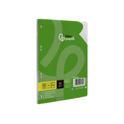 Recambio liderpapel din a5 100 hojas 75 gr cuadro 8mm con margen 6 taladros