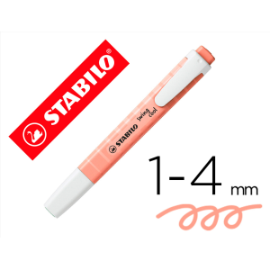 Rotulador stabilo fluorescente swing cool pastel melocoton